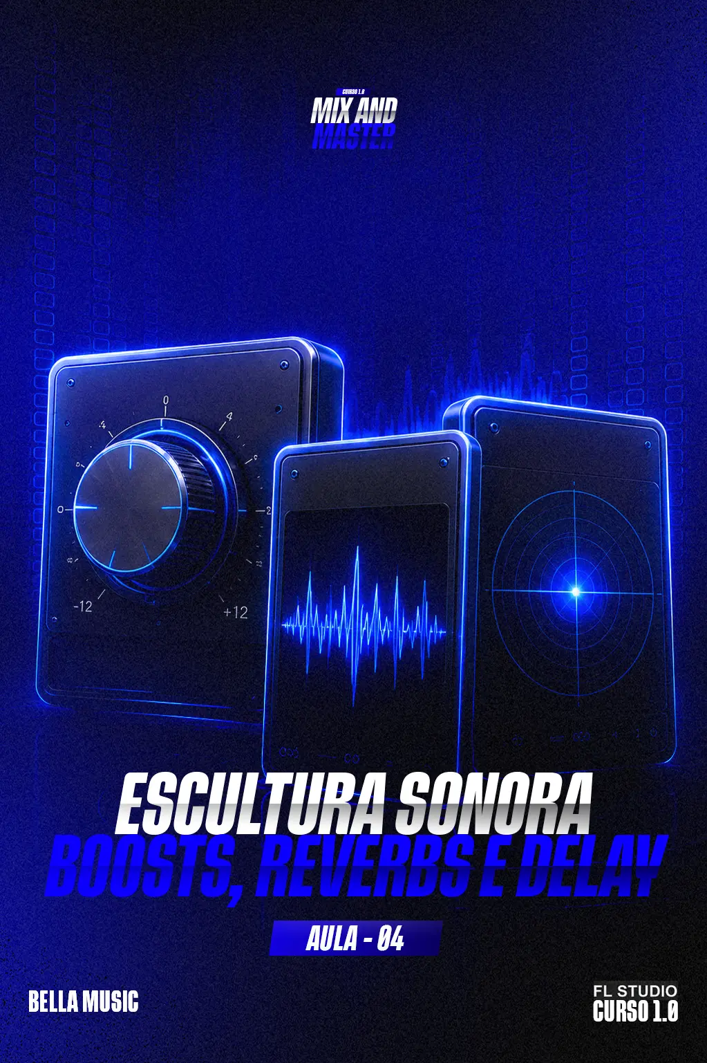 Capa da aula 04 — Escultura Sonora — Boosts, Reverbs e Delay