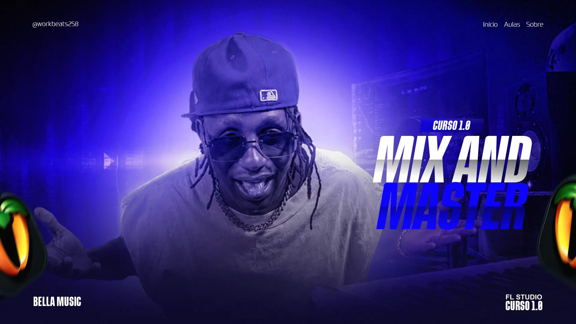 Produtor Bella Music em estúdio no curso Mix & Master