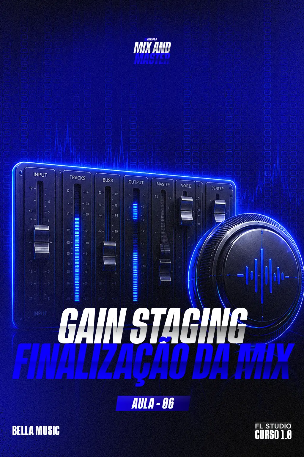 Capa da aula 06 — Gain Staging & Finalização da Mix